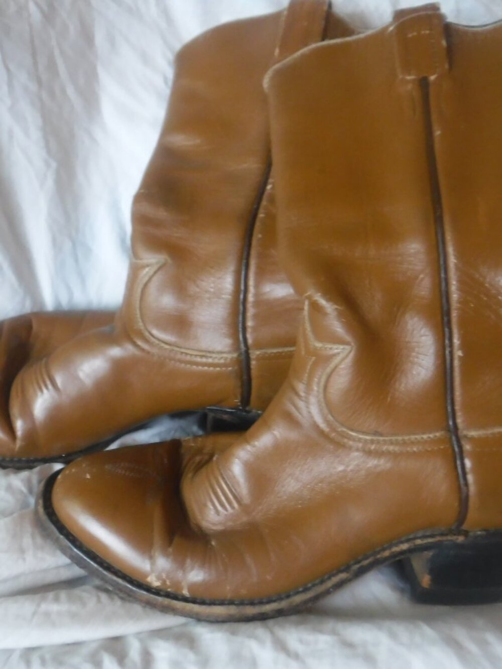 Womens Tony Lama Size 5 1/2 B Cow Girl Boots Pre OWned